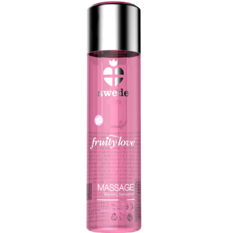 SWEDE Fruity Love Warming Effect Massage Oil Sparkling Strawberry Wine