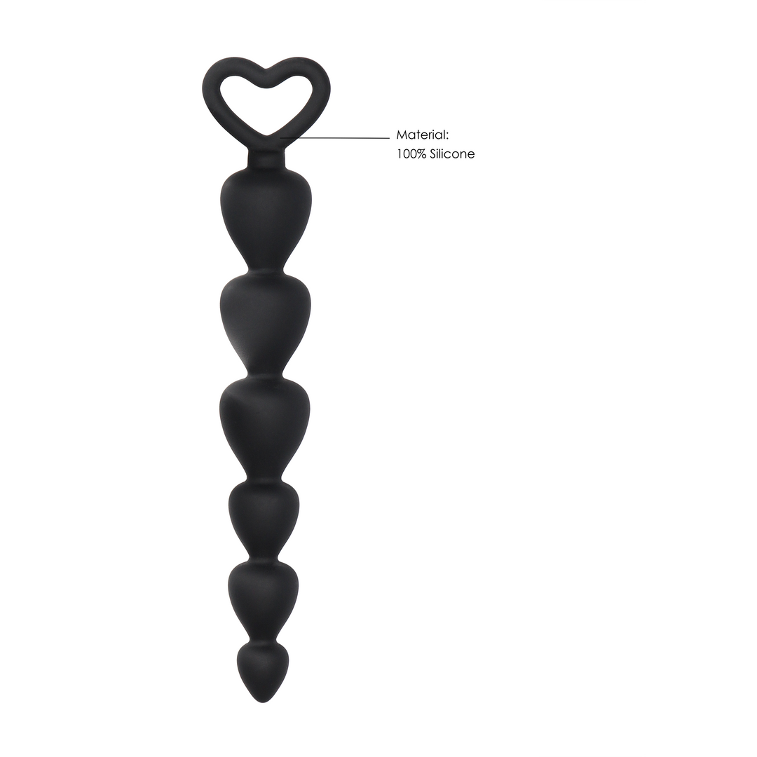 Anal Beads Hjerter i Silikon