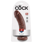 King Cock Dildo 8 Inch Brown