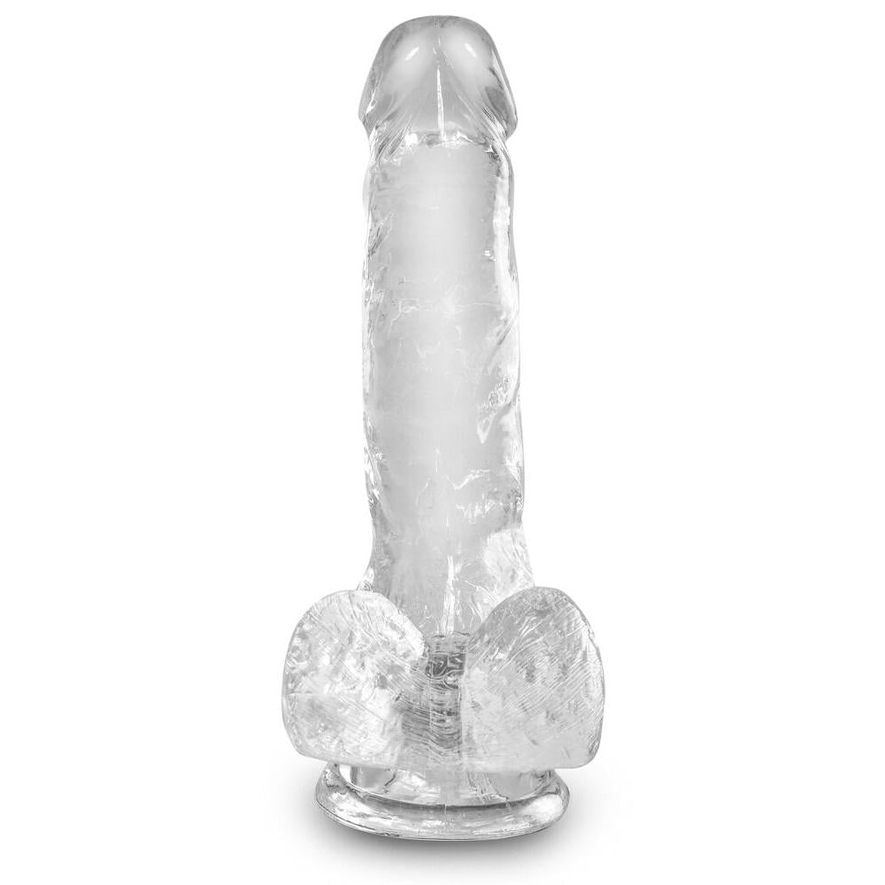 King Cock Whit Balls 6 Inch Klar