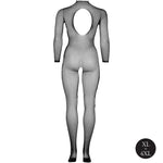 Le Désir Langermet Fishnet Bodystocking med Høy Hals og Åpent Skritt ? Plus Size