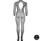 Le Désir Langermet Fishnet Bodystocking med Høy Hals og Åpent Skritt ? Plus Size