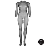 Le Désir Langermet Fishnet Bodystocking med Høy Hals og Åpent Skritt ? Plus Size