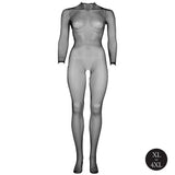 Le Désir Langermet Fishnet Bodystocking med Høy Hals og Åpent Skritt ? Plus Size