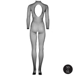 Le Désir Langermet Fishnet Bodystocking med Høy Hals og Åpent Skritt ? One Size