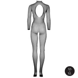 Le Désir Langermet Fishnet Bodystocking med Høy Hals og Åpent Skritt ? One Size