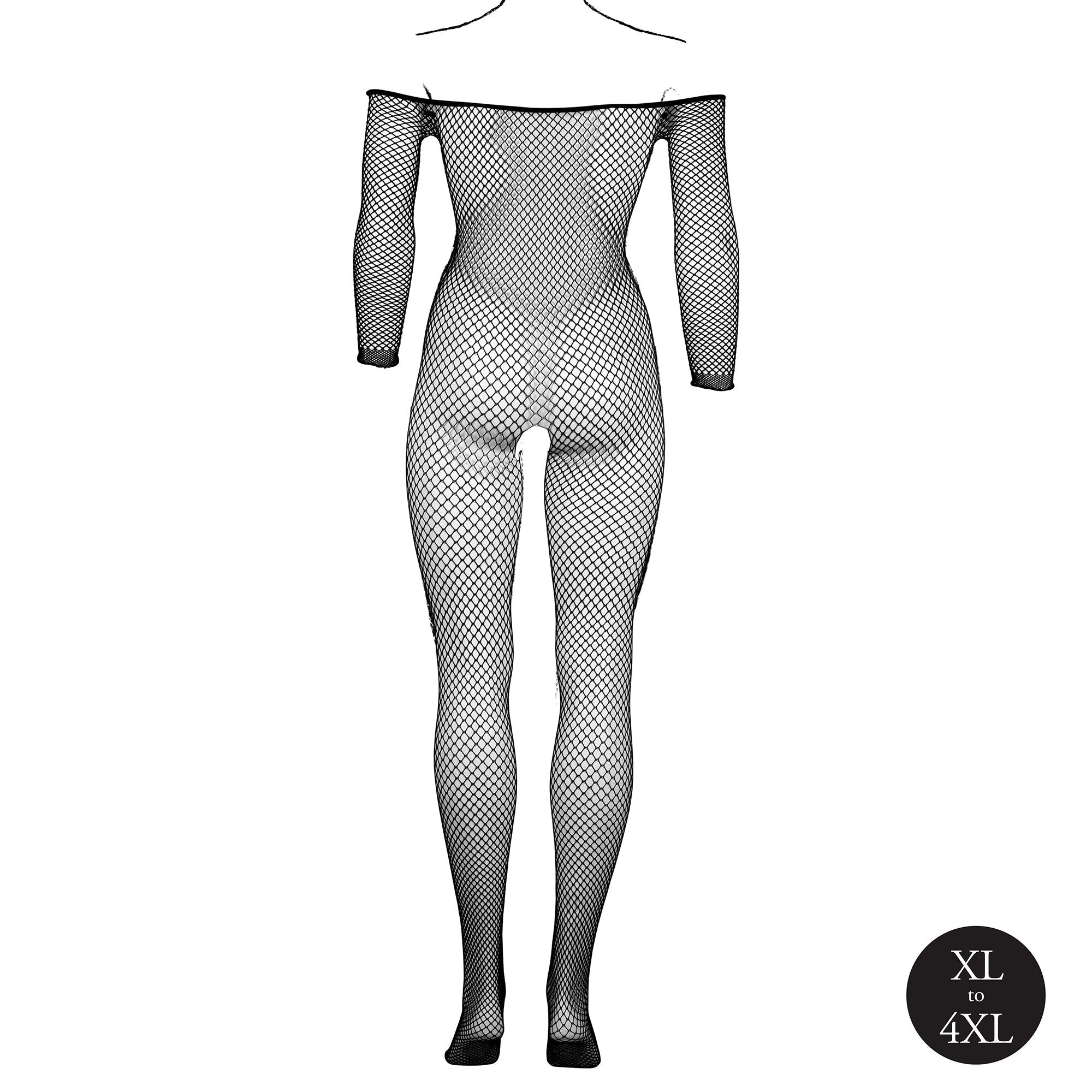 Le Désir Forførende Bodystocking med Off Shoulder-design - Pluz Size
