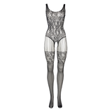Le Désir Blondemønstret Bodystocking med lårhøye strømper - One Size