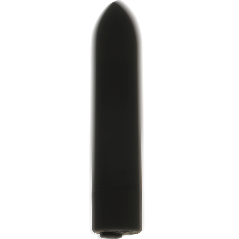 Svart, diskret OHMAMA! vibrerende bullet klitorisstimulator i myk silikon, 8,5 cm lang.