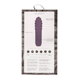 Je Joue Duet Bullet Vibrator i lilla silikon, vist i sin emballasje med produktfunksjoner.