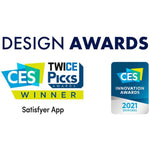 CES Design Awards for Satisfyer App, including Winner and 2021 Innovation Awards Honoree.