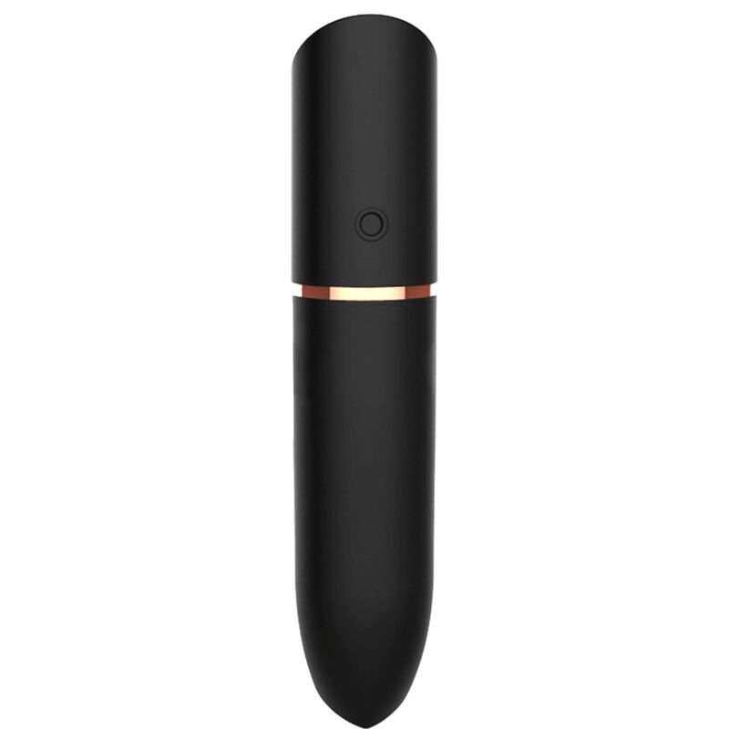 Rocket Black oppladbar klitorisvibrator med matt svart finish og rosegull detaljer.