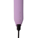 Lilla Je Joue Duet Bullet Vibrator i silikon med kontrollknapper og USB-ladekabel.