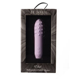 Lilla Je Joue Duet bulletvibrator i silikon med teksturert tupp og kontrollknapper, i elegant eske.