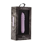 Lilla Je Joue Duet bullet vibrator i eske, med teksturert tupp og kontrollknapper.