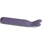 Lilla silikon vibrator med kaninører for klitorisstimuli, med kontrollknapper på siden.