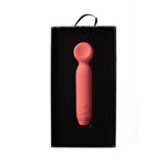 Je Joue Vita Bullet vibrator i matt rosa silikon med avrundet tupp og kontrollknapper, presentert i en svart eske.