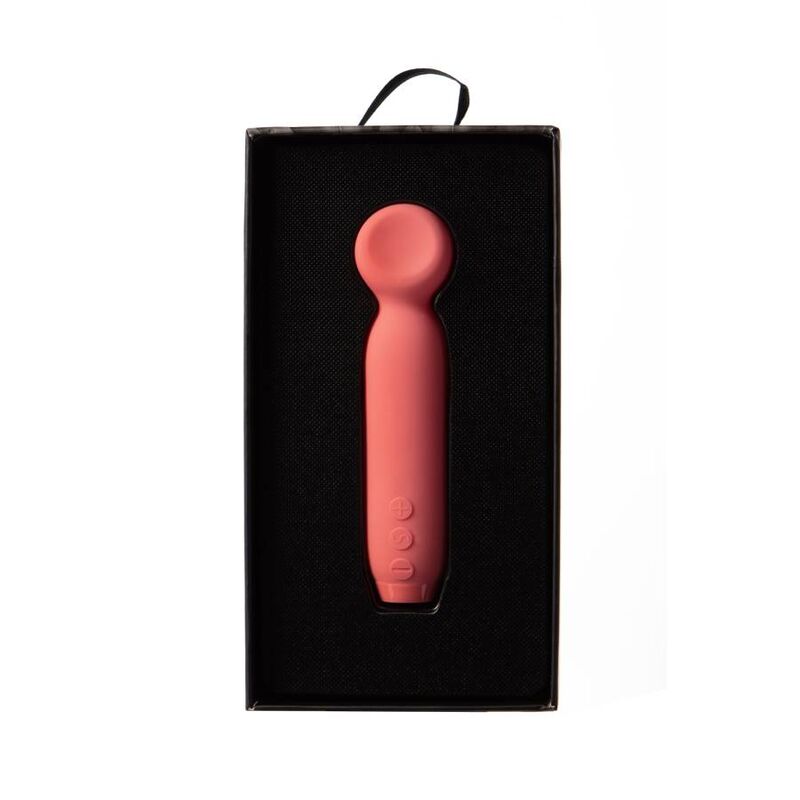 Je Joue Vita Bullet vibrator i matt rosa silikon med avrundet tupp og kontrollknapper, presentert i en svart eske.
