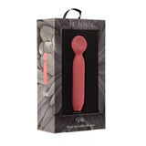 Je Joue Vita Bullet Pink Watermelon vibrator i elegant svart eske med fjærmotiv. Rosa silikonvibrator med avrundet tupp og kontrollknapper.