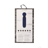 Dyp blå Je Joue Vita Bullet klitorisvibrator i emballasje, med avrundet tupp og minimalistisk design.