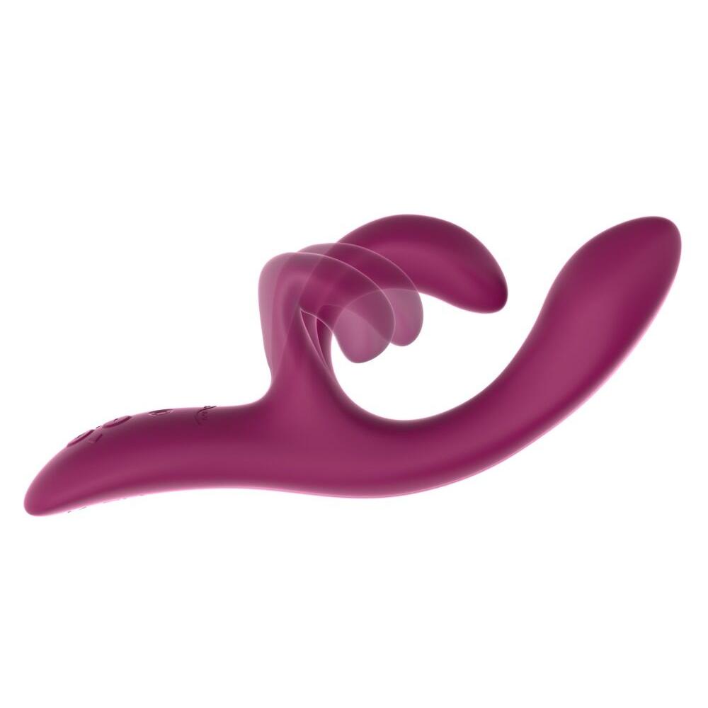 We-Vibe Nova 2 rabbitvibrator i mørk lilla silikon med fleksibelt skaft og kaninører.