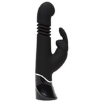 Svart Fifty Shades Greedy Girl rabbitvibrator med støtfunksjon, silkemykt skaft og kaninører.