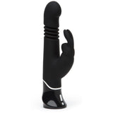 Svart Fifty Shades Greedy Girl rabbitvibrator med støtfunksjon, G-punktstimulator og kaninører.