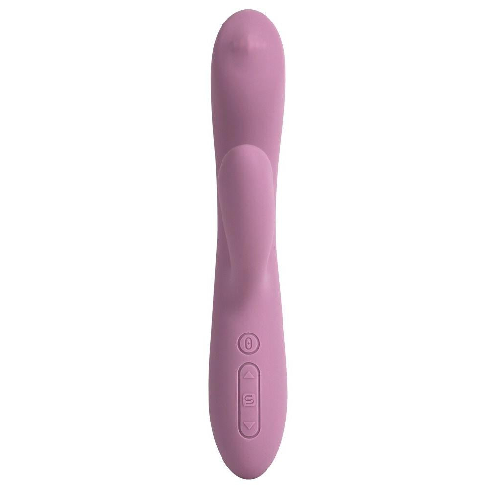 Trysta Neo rabbitvibrator i lilla silikon med G-punkt massasjekule og klitorisstimulator.