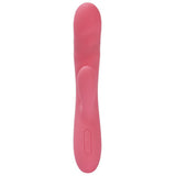 Rosa Avery rabbitvibrator fra SVAKOM i silkemyk silikon med støtfunksjon og kontrollknapper.
