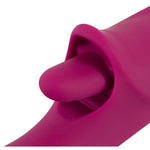 Javida Slikkende Rabbitvibrator i fuchsia silikon med vibrerende tunge og støtfunksjon.