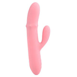 Rosa Mora Neo rabbitvibrator fra SVAKOM i myk silikon med dobbel stimulering og perlering.