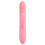 Rosa SVAKOM Mora Neo rabbitvibrator i silikon med buet klitorisstimulator og kontrollknapper.