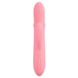 Rosa SVAKOM Mora Neo rabbitvibrator i silikon med buet klitorisstimulator og kontrollknapper.