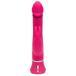 HappyRabbit dual density rabbit vibrator i rosa silikon med G-punkt og klitorisstimulator.