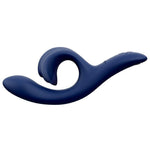 Dyp blå We-Vibe Nova 2 rabbitvibrator med fleksibel klitorisstimulator og ergonomisk design.