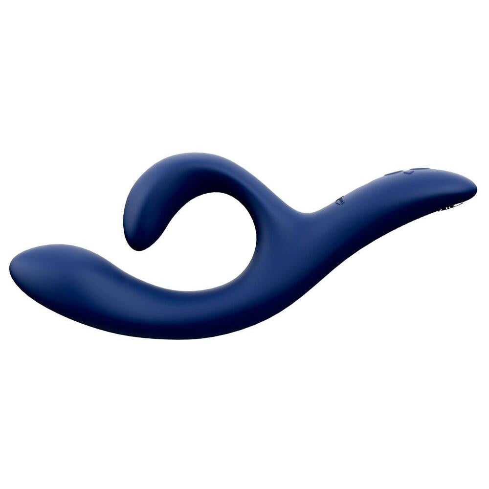 We-Vibe Nova 2 rabbitvibrator i dyp blå silikon med fleksibel klitorisstimulator og ergonomisk design.