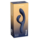 We-Vibe Nova 2 rabbitvibrator i dyp blå silikon med ergonomisk design, vist i esken.