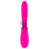 DIVERSIA Bunny Waves rabbitvibrator i knallrosa silikon med sølvdetaljer og Squeel-system.