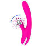 DIVERSIA Bunny Waves rabbitvibrator i fuchsia silikon med roterende klitoristupp og G-punktstimulator.