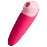 ROMP Shine X lufttrykksvibrator i matt rosa silikon med lyserosa tupp og logo.