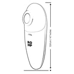 Enkel, hvit ROMP Switch X sugevibrator med Pleasure Air-teknologi, 12.8 cm lang.