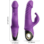 Lilla Armony Zing Rabbit vibrator i medisinsk silikon med ribbet skaft og klitorisstimulator.