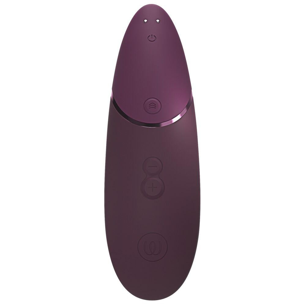 Womanizer NEXT i lilla med Soft Touch-overflate og kontrollknapper.