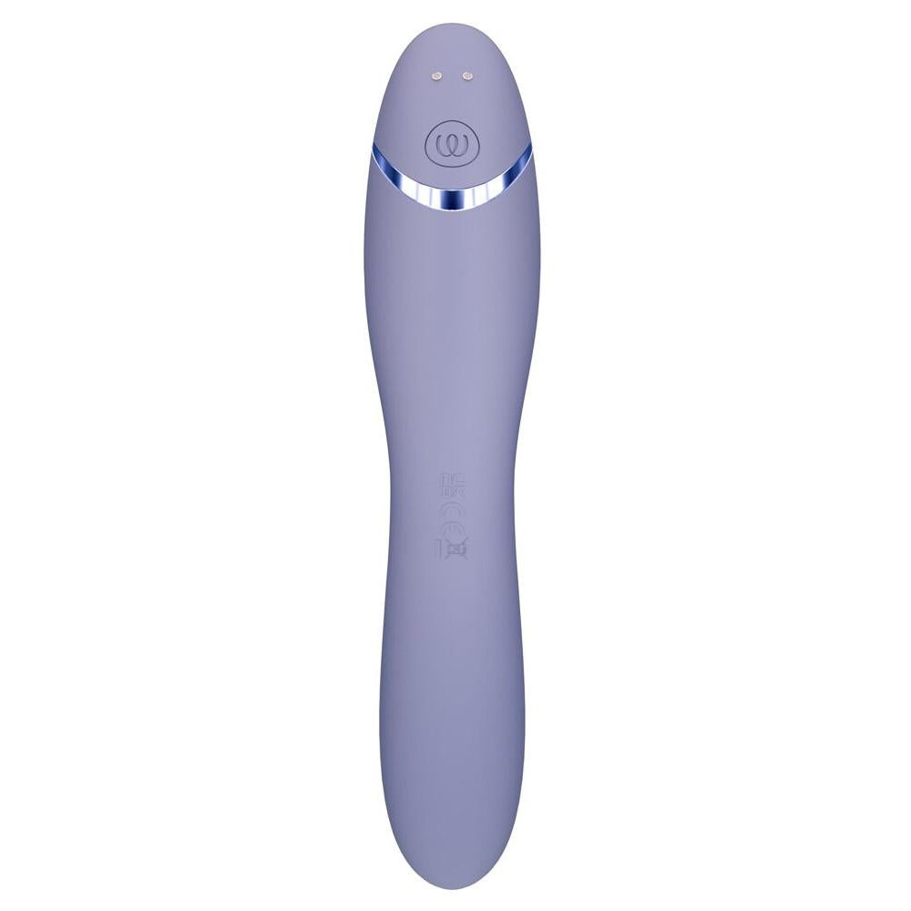 Womanizer OG G-punktvibrator i lilla silikon med Pleasure Air-teknologi og metallisk detalj.