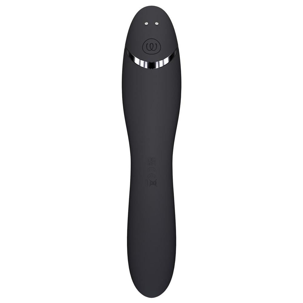 Womanizer OG i sort silikon med sølvdetaljer og Pleasure Air-teknologi.