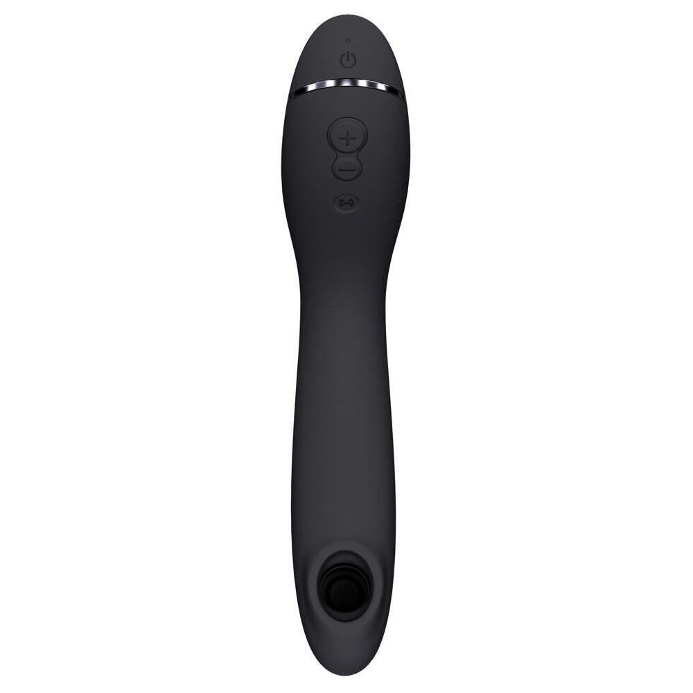 Womanizer OG sort G-punktstimulator med Pleasure Air-teknologi, ergonomisk silikondesign og kontrollknapper.
