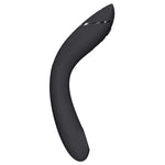 Womanizer OG i sort silikon med Pleasure Air-teknologi, buet design og sølvfarget detalj.