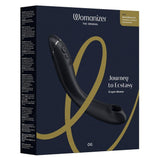 Womanizer OG G-punktvibrator i sort silikon med Pleasure Air-teknologi, vist i esken.