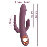 Slim Triple Rabbitvibrator - Plum