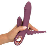 Slim Triple Rabbitvibrator - Plum